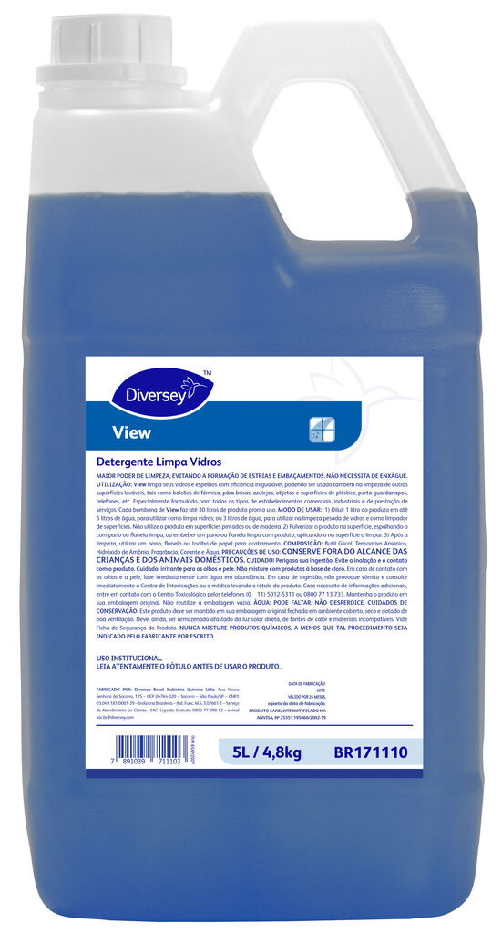 VIEW 4x5L - DETERGENTE LIMPA VIDROS